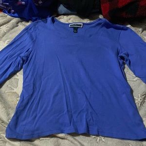 A light blue long sleeve shirt